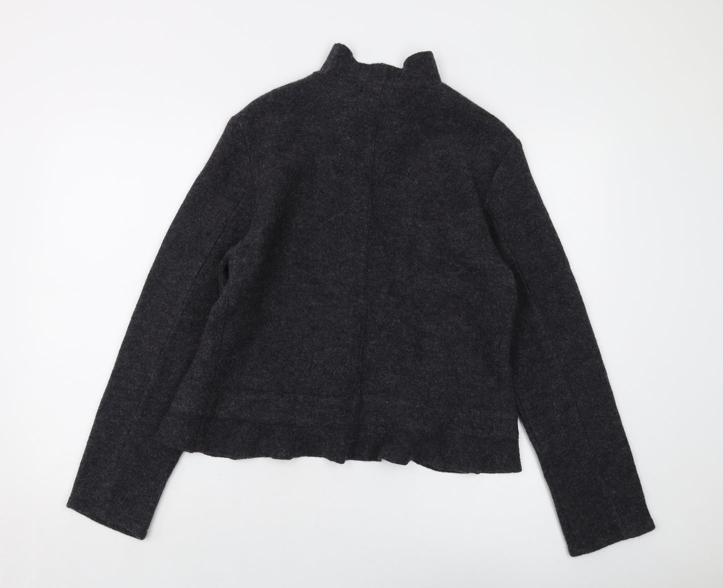Deane & White Womens Grey V-Neck Wool Cardigan Jumper Size M