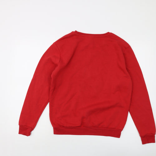 TEX Womens Red Polyester Pullover Sweatshirt Size S Pullover