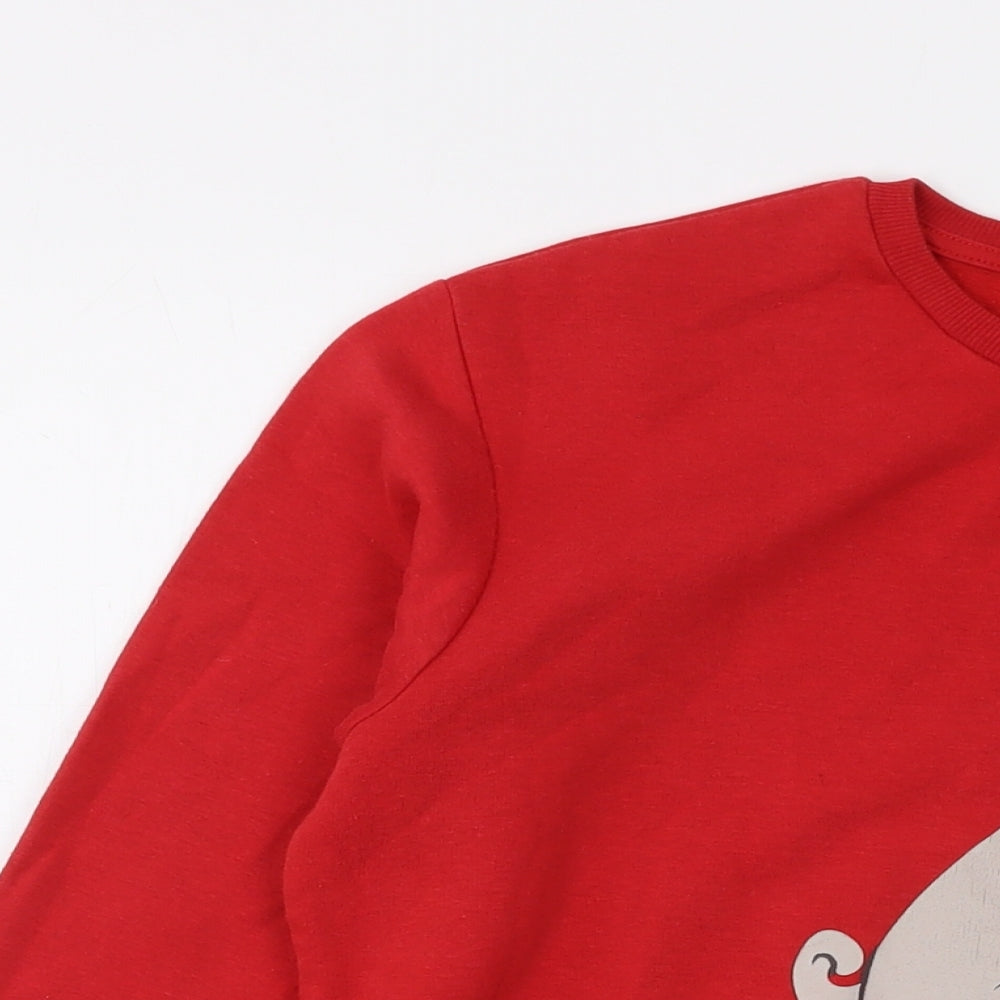 TEX Womens Red Polyester Pullover Sweatshirt Size S Pullover