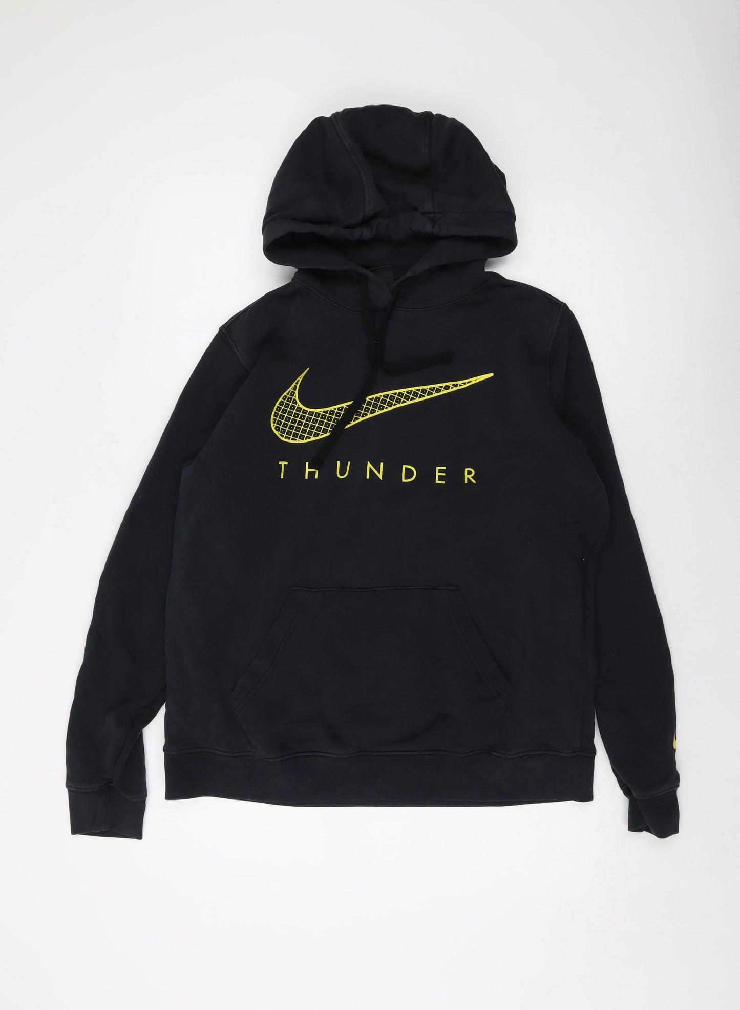 Nike Mens Black Cotton Pullover Hoodie Size L
