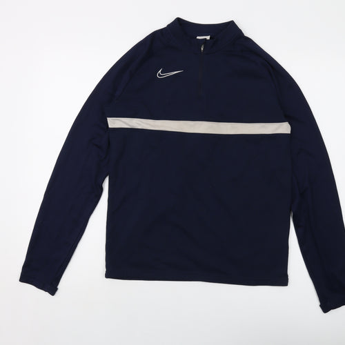 Nilke Boys Black Polyester Pullover Sweatshirt Size 13-14 Years Zip