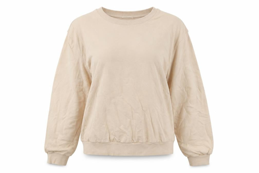 Front view of Colin's women’s pink cotton pullover sweatshirt, size L, pullover