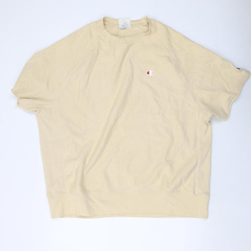 Champion Mens Beige Cotton Pullover Sweatshirt Size XL