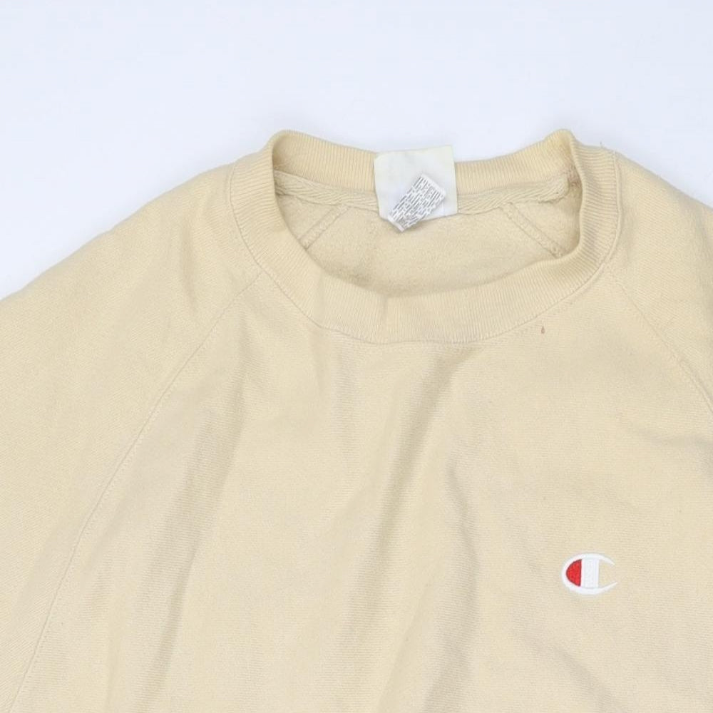 Champion Mens Beige Cotton Pullover Sweatshirt Size XL