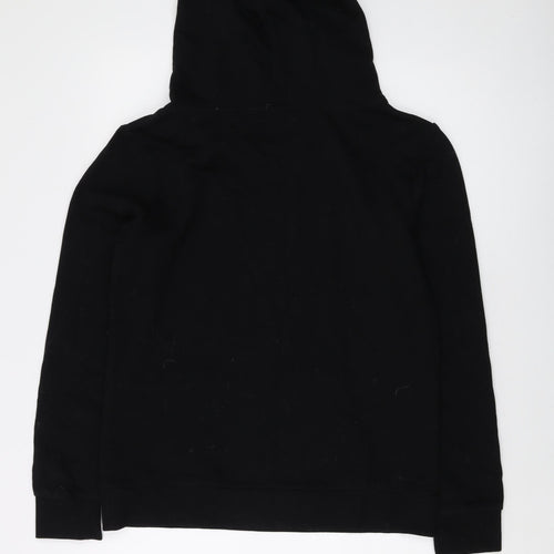 Black Premium Mens Black Cotton Pullover Hoodie Size S