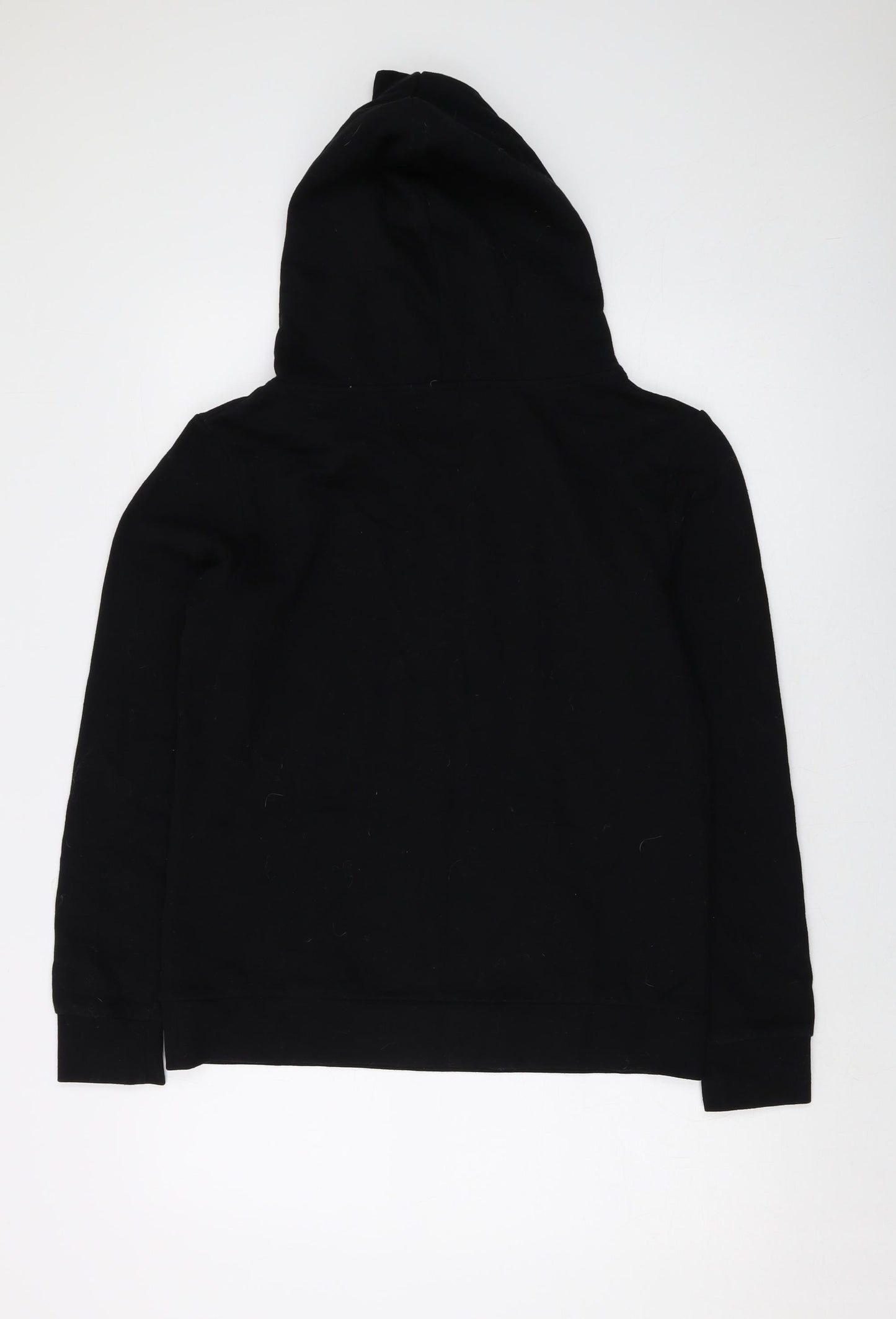 Black Premium Mens Black Cotton Pullover Hoodie Size S