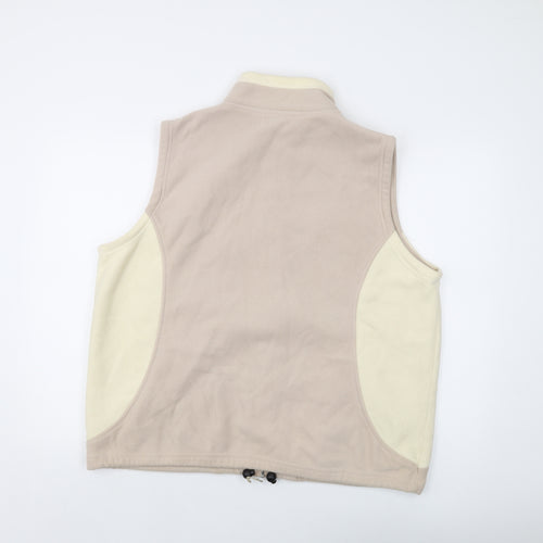 Bonmarché Womens Beige Jacket Waistcoat Size L Zip
