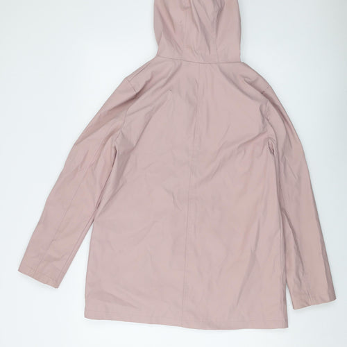 New Look Girls Pink Rain Coat Coat Size 12-13 Years Zip