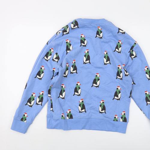 John Lewis Boys Black Geometric Cotton Pullover Sweatshirt Size 11 Years Pullover - Penguin