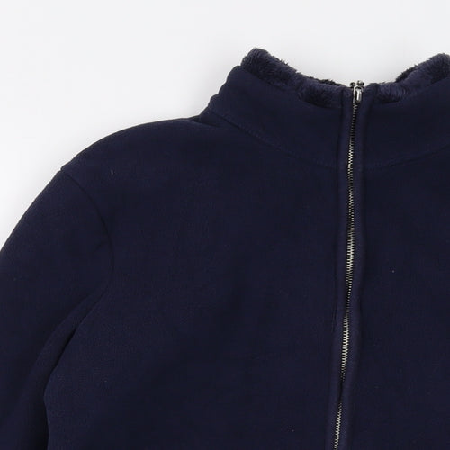Marks and Spencer Womens Blue Jacket Size 10 Zip