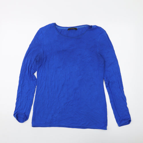 Autograph Womens Blue Modal Basic T-Shirt Size 10 Crew Neck