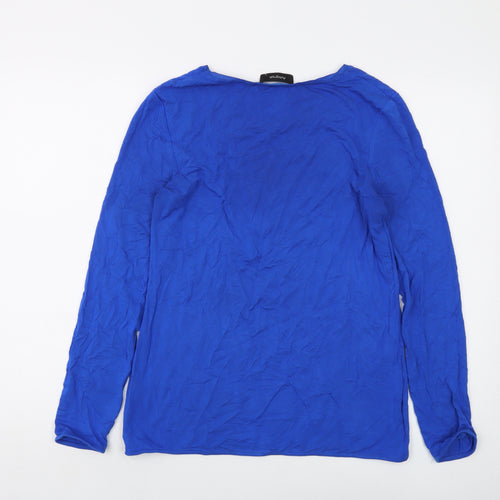 Autograph Womens Blue Modal Basic T-Shirt Size 10 Crew Neck