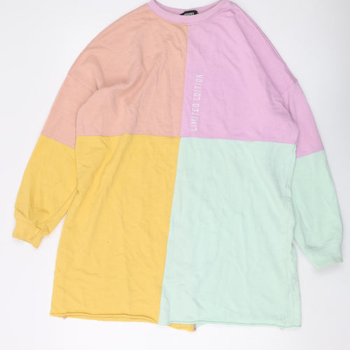 Missguided Womens Multicoloured Polyester Pullover Sweatshirt Size 8 Pullover
