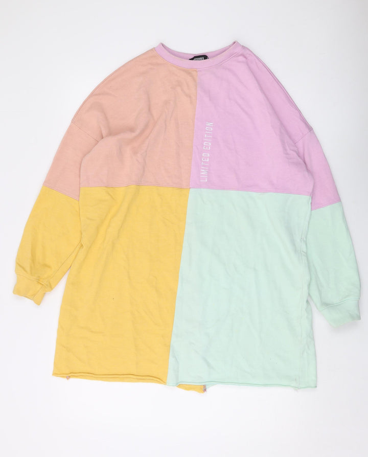 Missguided Womens Multicoloured Polyester Pullover Sweatshirt Size 8 Pullover