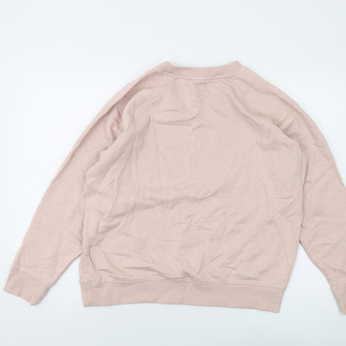H&M Womens Pink Cotton Pullover Sweatshirt Size S Pullover