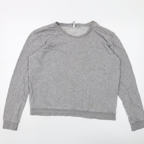 H&M Womens Grey Cotton Pullover Sweatshirt Size L Pullover
