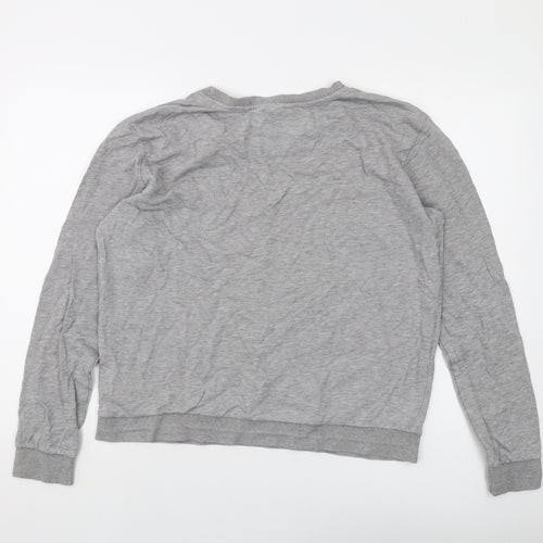H&M Womens Grey Cotton Pullover Sweatshirt Size L Pullover