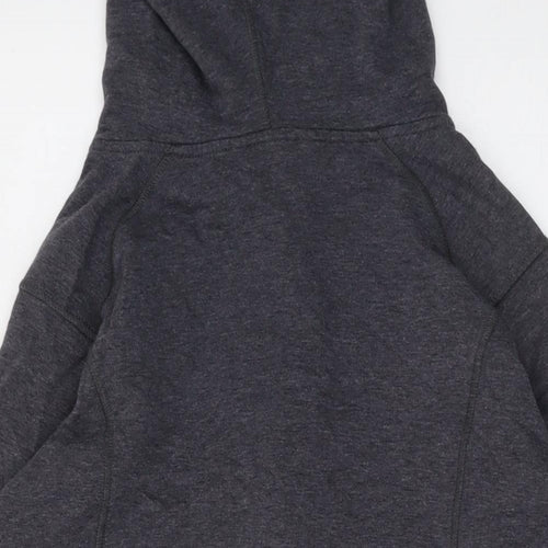 Marks and Spencer Womens Grey Cotton Full Zip Hoodie Size 16 Zip