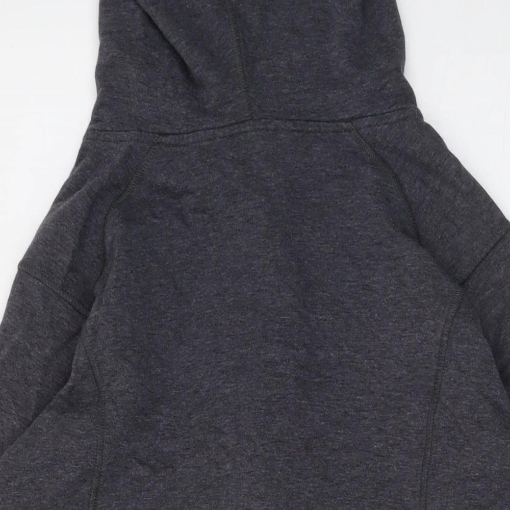 Marks and Spencer Womens Grey Cotton Full Zip Hoodie Size 16 Zip