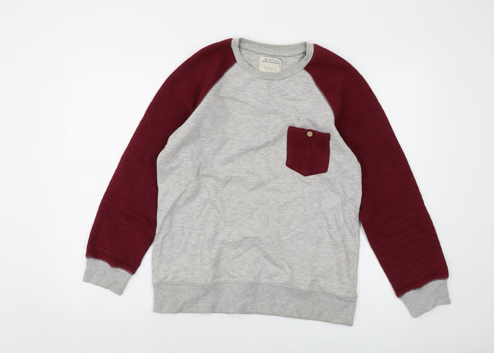 Burton Mens Grey Cotton Pullover Sweatshirt Size S