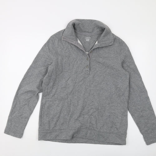 Lands' End Mens Grey Cotton Pullover Sweatshirt Size M