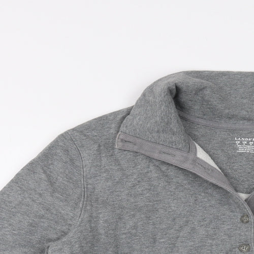 Lands' End Mens Grey Cotton Pullover Sweatshirt Size M