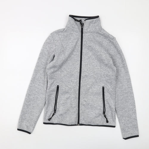 Marks and Spencer Womens Grey Jacket Size 8 Zip