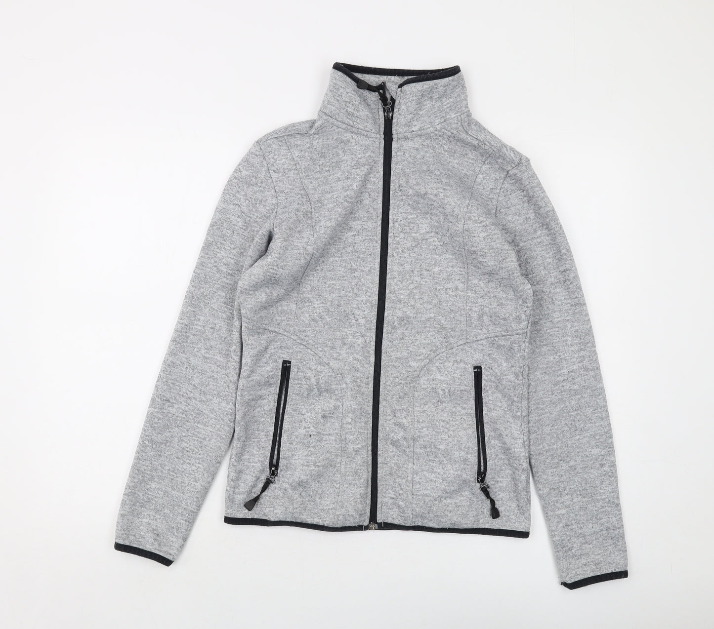 Marks and Spencer Womens Grey Jacket Size 8 Zip
