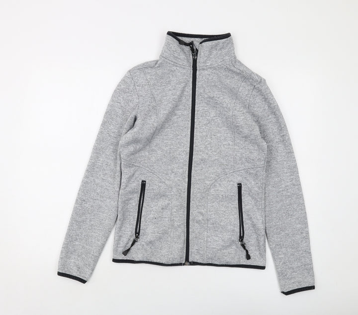 Marks and Spencer Womens Grey Jacket Size 8 Zip