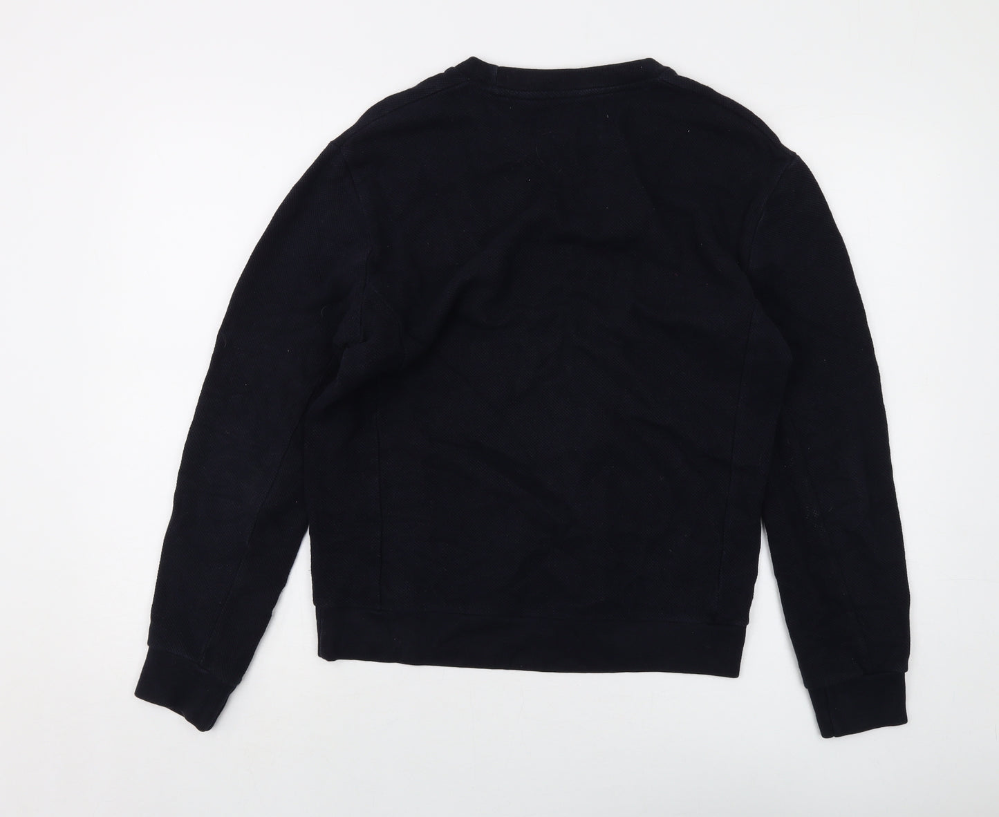 Zara Mens Blue Cotton Pullover Sweatshirt Size M