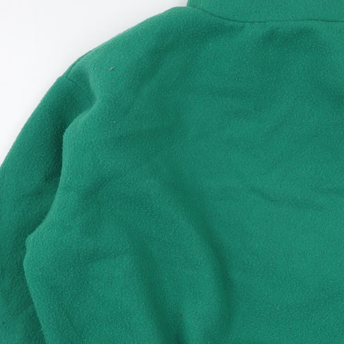 Topshop Womens Green Polyester Pullover Sweatshirt Size 10 Zip