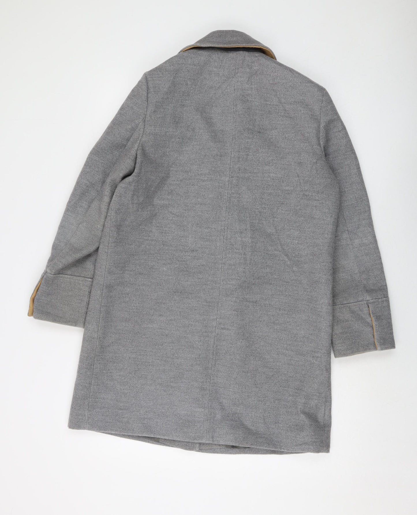 Topshop Womens Grey Overcoat Coat Size 10 Zip