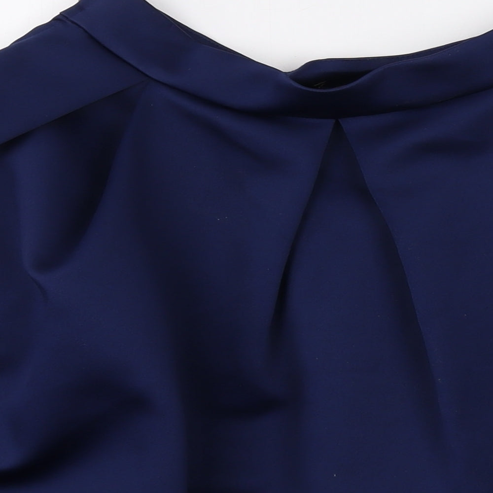 GUESS Womens Blue Polyester Skater Skirt Size 26 in Zip