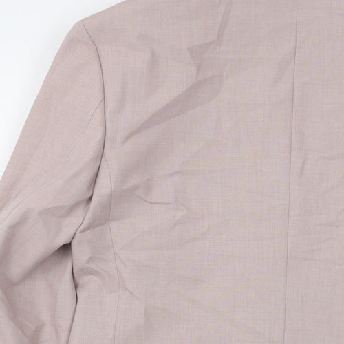 Marks and Spencer Mens Pink Polyester Jacket Suit Size 36 Regular