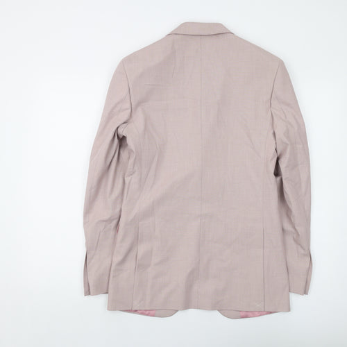 Marks and Spencer Mens Pink Polyester Jacket Suit Jacket Size 34 Regular