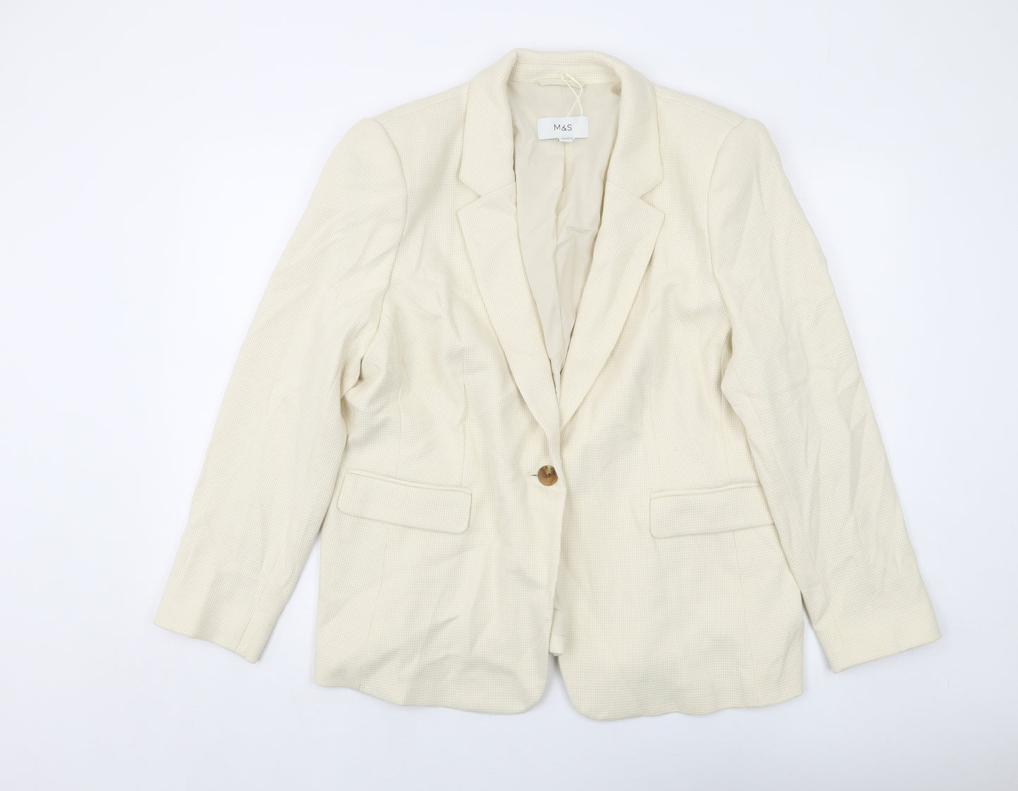 Marks and Spencer Womens Ivory Jacket Size 20 Button