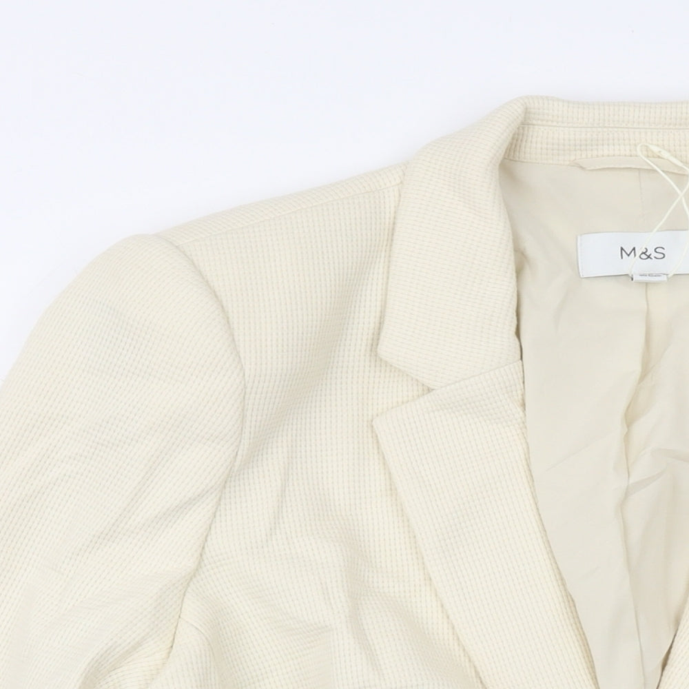 Marks and Spencer Womens Ivory Jacket Size 20 Button