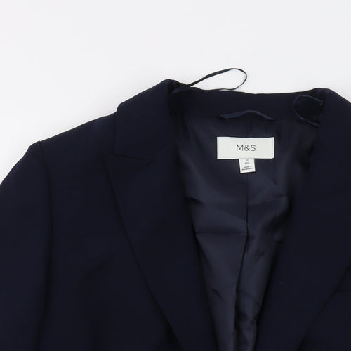 Marks and Spencer Womens Blue Jacket Size 12 Button