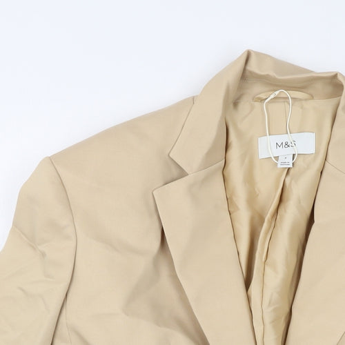 Marks and Spencer Womens Beige Jacket Size 8 Button