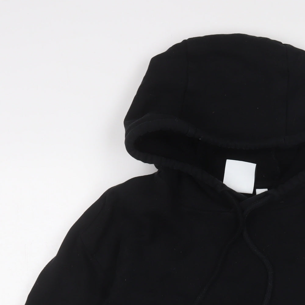 adidas Mens Black Cotton Pullover Hoodie Size L - Embroidered, Logo