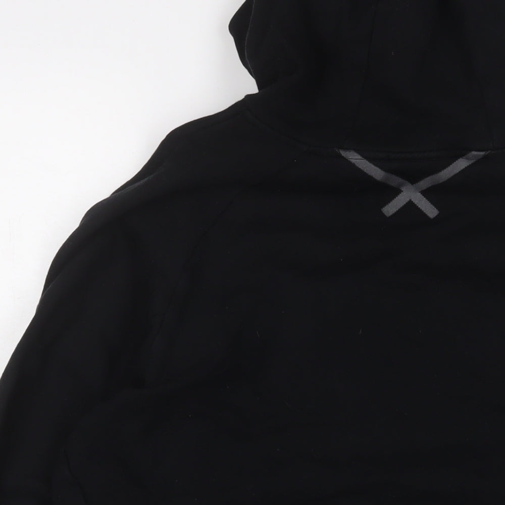 adidas Mens Black Cotton Pullover Hoodie Size L - Embroidered, Logo