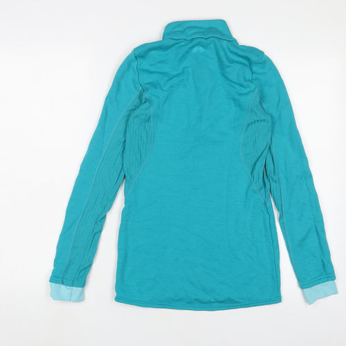DECATHLON Womens Blue Polyester Pullover Sweatshirt Size S Zip