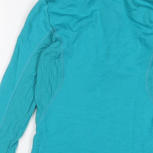 DECATHLON Womens Blue Polyester Pullover Sweatshirt Size S Zip