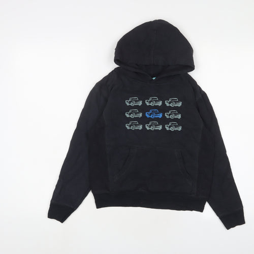 Mountain Warehouse Boys Black Cotton Pullover Hoodie Size 9-10 Years Pullover - Trucks