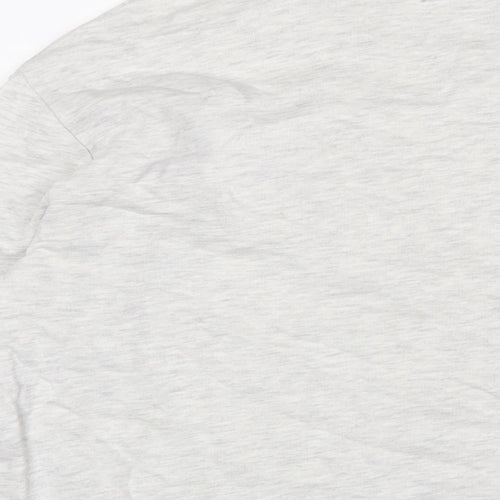 Mango Womens Grey Cotton Pullover Sweatshirt Size L Pullover - Embroidered