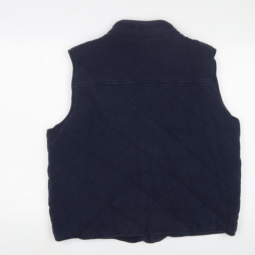 Duffer of St. George Womens Blue Gilet Jacket Size XL Snap