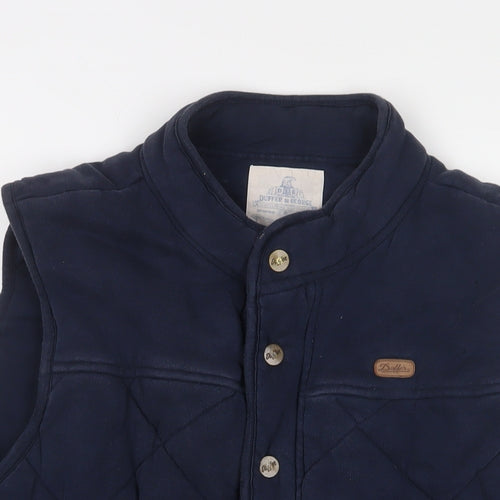 Duffer of St. George Womens Blue Gilet Jacket Size XL Snap