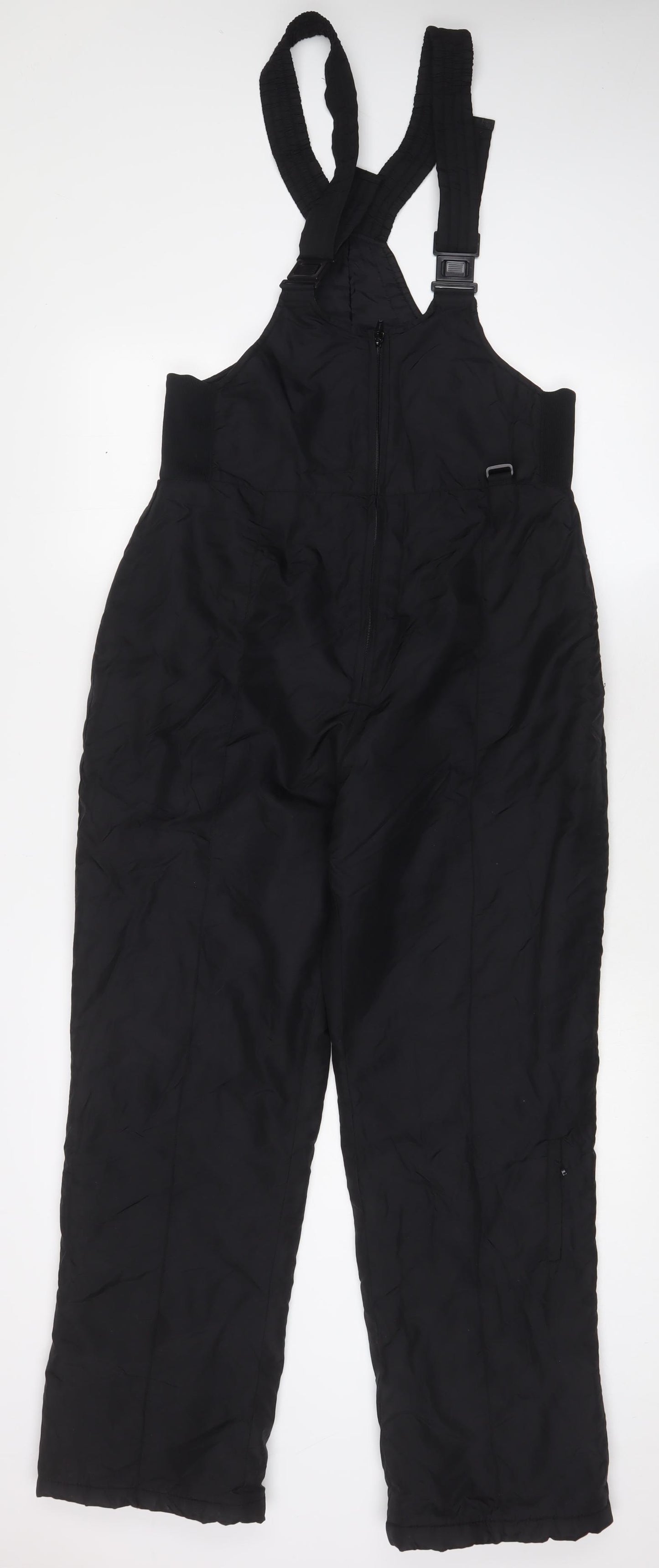 Sportina Womens Black Nylon Rain Trousers Trousers Size 10 L30 in Regular Zip