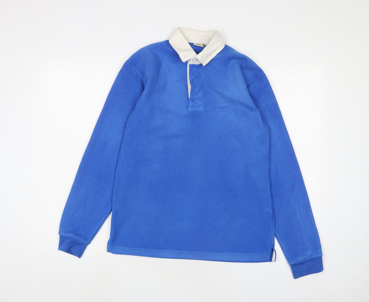 Cotton Traders Mens Blue Polyester Pullover Sweatshirt Size XS - Logo, Embroidered