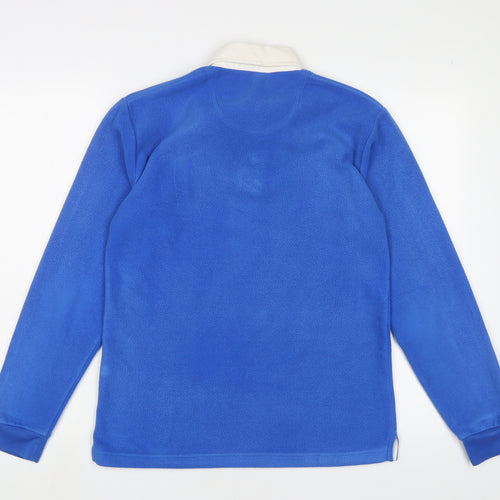 Cotton Traders Mens Blue Polyester Pullover Sweatshirt Size XS - Logo, Embroidered